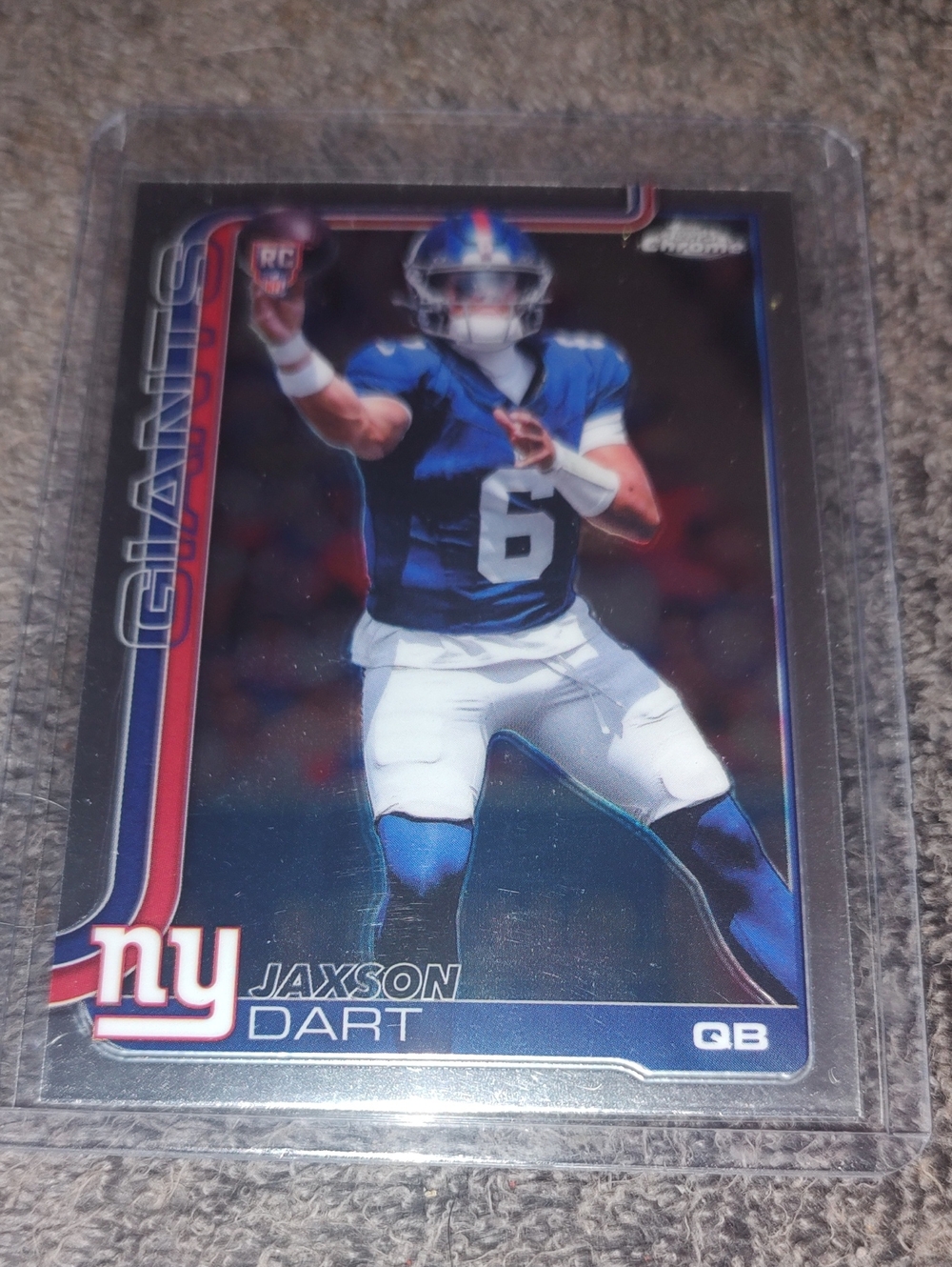 New York Giants Blue Football Trading Card - Jaxson Dart